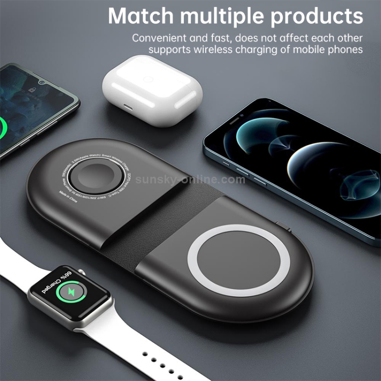 WS39 15W MagSafe Magnetic Foldable Dual Wireless Charger Base for Mobile Phones & Apple Watches & AirPods (White) WS39 15W MagSafe Magnetic Foldable Dual Wireless Charger Base for Mobile Phones & Apple Watches & AirPods (White)