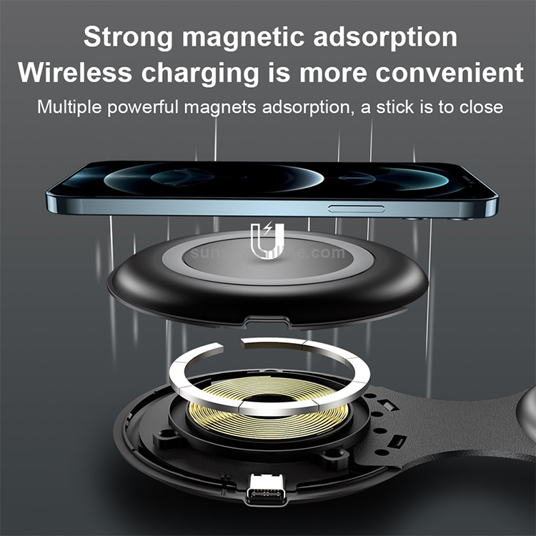 WS40 15W 3 in 1 Multifunctional Folding Wireless Fast Charger with Magsafe Function (Black) WS40 15W 3 in 1 Multifunctional Folding Wireless Fast Charger with Magsafe Function (Black)