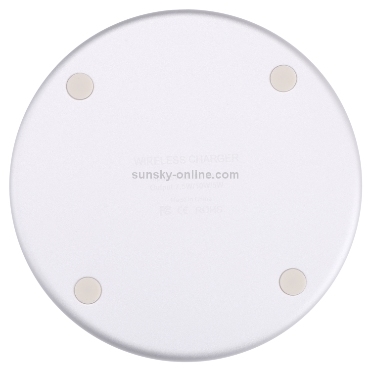 10W QI Plaid Pattern Round Metal Wireless Charger (White) 10W QI Plaid Pattern Round Metal Wireless Charger (White)