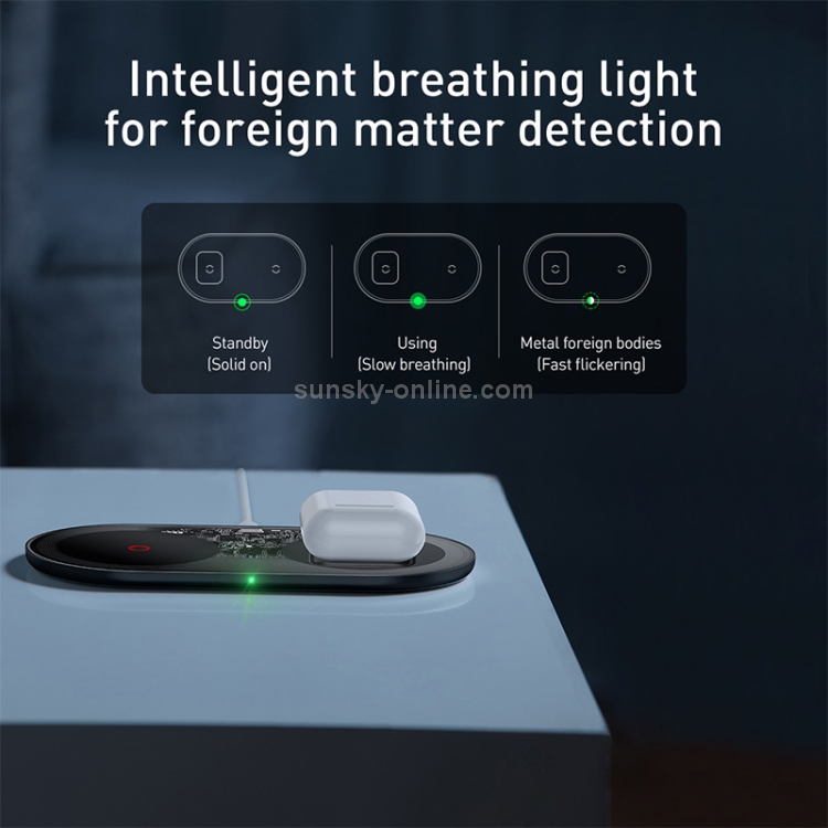 Baseus TZWXJK-B01 Simple 2 in 1 24W Turbo Edition Qi Standard Wireless Charger with 12V Charger, EU Plug Baseus TZWXJK-B01 Simple 2 in 1 24W Turbo Edition Qi Standard Wireless Charger with 12V Charger, EU Plug