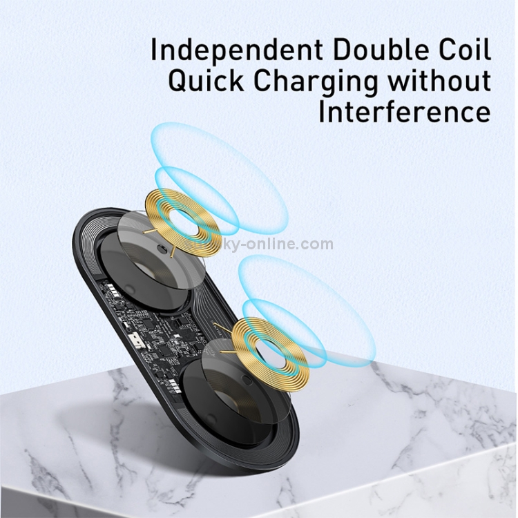 Baseus TZWXJK-B01 Simple 2 in 1 24W Turbo Edition Qi Standard Wireless Charger with 12V Charger, EU Plug Baseus TZWXJK-B01 Simple 2 in 1 24W Turbo Edition Qi Standard Wireless Charger with 12V Charger, EU Plug
