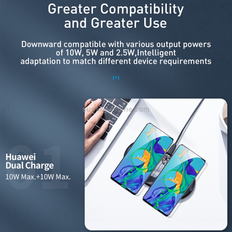 Baseus TZWXJK-B01 Simple 2 in 1 24W Turbo Edition Qi Standard Wireless Charger with 12V Charger, EU Plug Baseus TZWXJK-B01 Simple 2 in 1 24W Turbo Edition Qi Standard Wireless Charger with 12V Charger, EU Plug