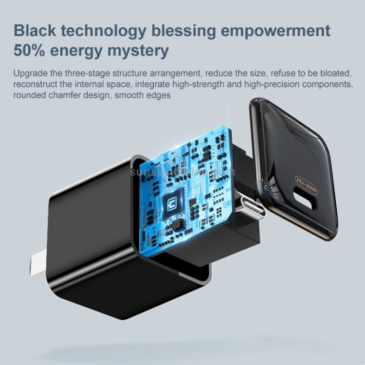 CAFELE 20W PD Type-C Port Mini Quick Charger, US Plug CAFELE 20W PD Type-C Port Mini Quick Charger, US Plug