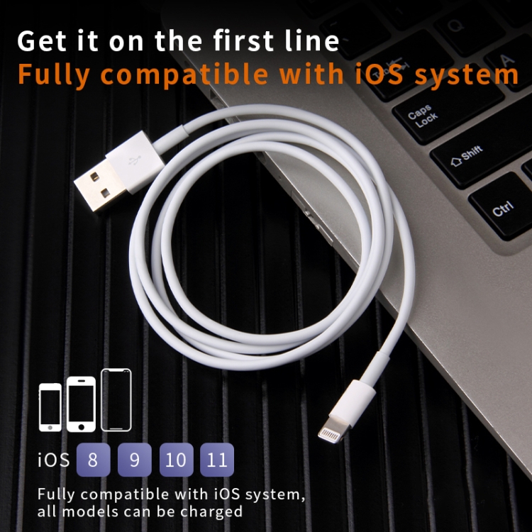 IVON CA19 2.4A USB to 8 Pin Fast Charge Data Cable for iPhone, iPad, Length: 1m IVON CA19 2.4A USB to 8 Pin Fast Charge Data Cable for iPhone, iPad, Length: 1m