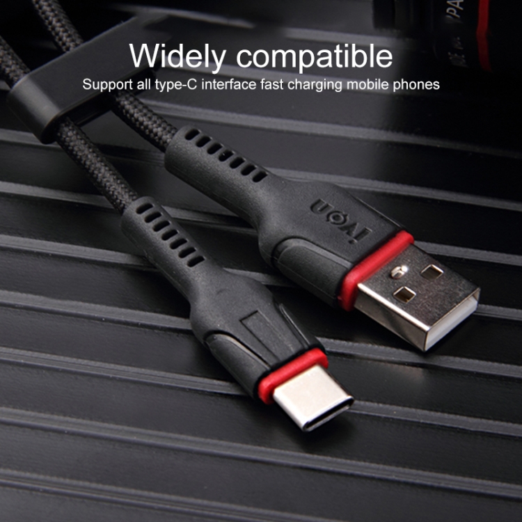 IVON CA81 8 Pin Fast Charging Data Cable, Length: 33cm (Black) IVON CA81 8 Pin Fast Charging Data Cable, Length: 33cm (Black)
