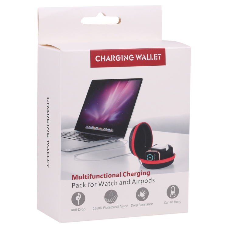 3 in 1 Charger Holder Base for Watch & AirPods with Zippered Storage Bag & Carabiner 3 in 1 Charger Holder Base for Watch & AirPods with Zippered Storage Bag & Carabiner