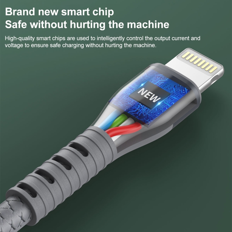 IVON CA92 2.4A Max USB to 8 Pin Rubber Fast Charging Data Cable, Length: 1.5m (Black) IVON CA92 2.4A Max USB to 8 Pin Rubber Fast Charging Data Cable, Length: 1.5m (Black)
