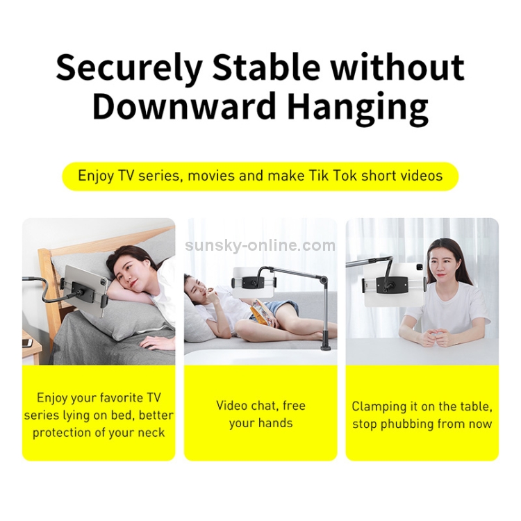 Baseus Otaku Life Rotary Adjustment Mobile Phone Tablet Lazy Holder(Dark Gray)