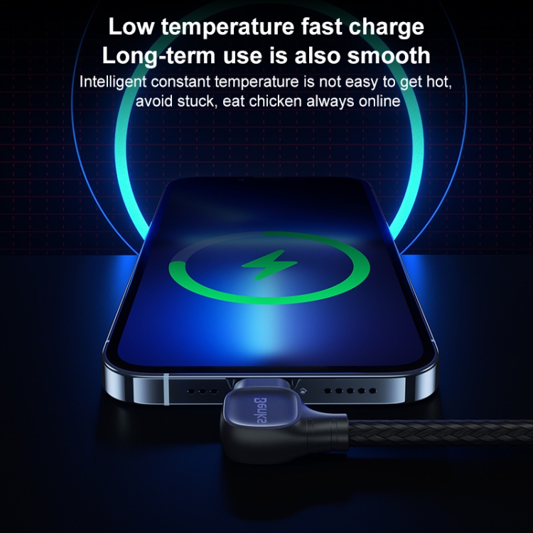 Benks M15 USB-C / Type-C to 8 Pin Double Elbow Charging Cable (Black) Benks M15 USB-C / Type-C to 8 Pin Double Elbow Charging Cable (Black)