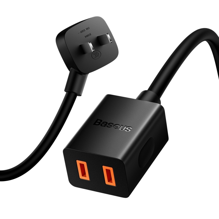 Baseus Mini Power Strip 1AC CN Plug Power Cord with EU Plug and EU Plug, Length: 1.0m(Black) Baseus Mini Power Strip 1AC CN Plug Power Cord with EU Plug and EU Plug, Length: 1.0m(Black)
