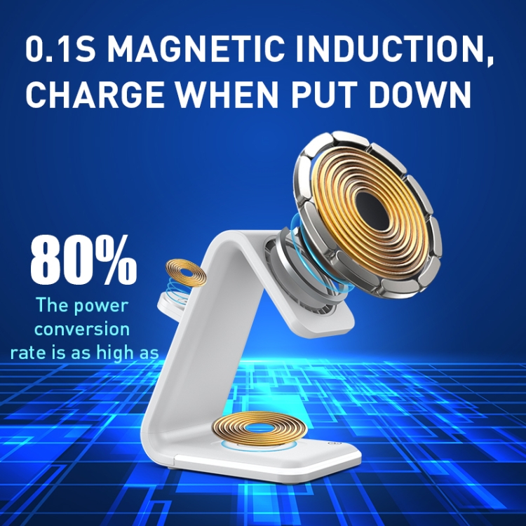 B17 3 in 1 Magnetic Wireless Vertical Charger (Black) B17 3 in 1 Magnetic Wireless Vertical Charger (Black)