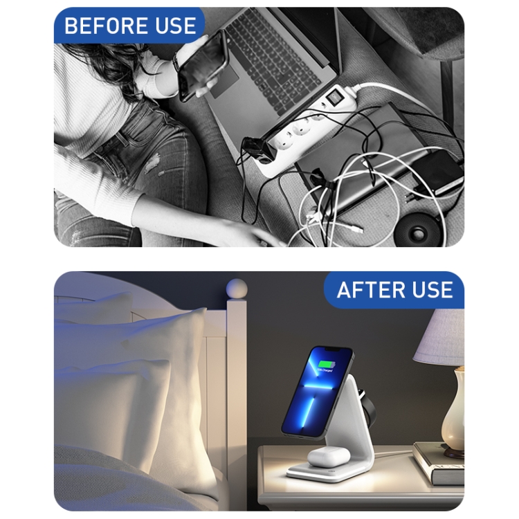 B17 3 in 1 Magnetic Wireless Vertical Charger (Black) B17 3 in 1 Magnetic Wireless Vertical Charger (Black)