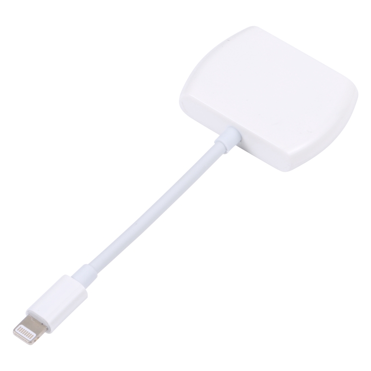 8 Pin Male to Dual 8 Pin+ 3.5mm Audio Female Headphone Adapter Adapter(White) 8 Pin Male to Dual 8 Pin+ 3.5mm Audio Female Headphone Adapter Adapter(White)