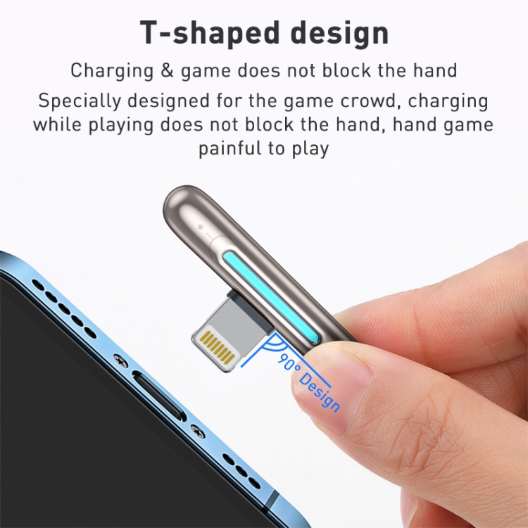 ROCK RCB0811 M3 20W USB-C/Type-C to 8 Pin Zinc Alloy Fast Charging Mobile Game Data Cable, Length: 1m - 6
