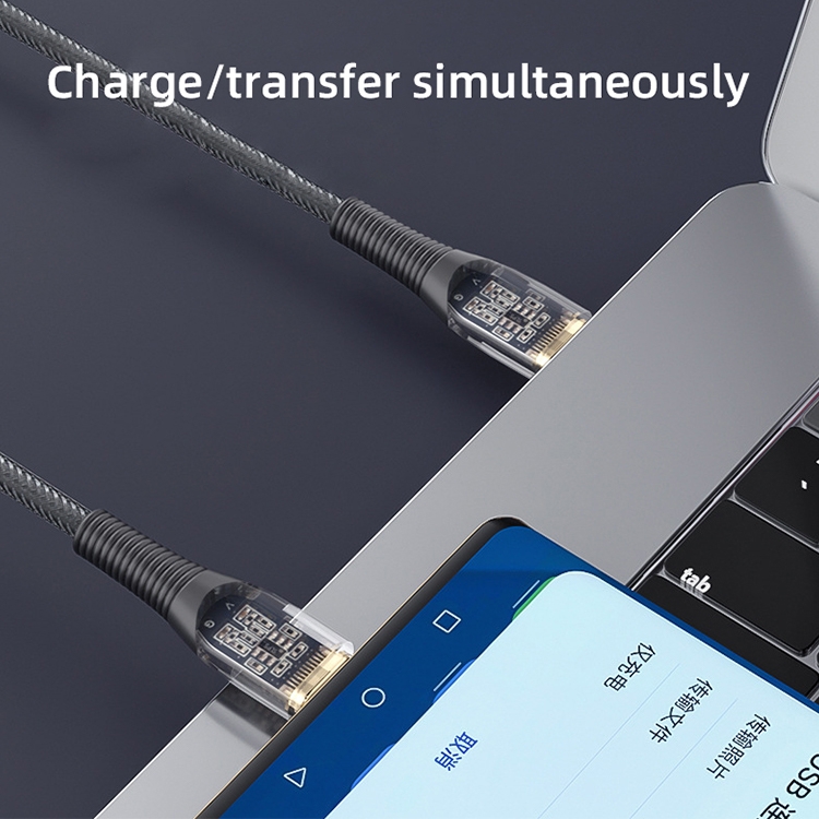 Mutural Li-CC010 1.2m PD20W Transparent USB-C / Type-C to 8 Pin Charging Data Cable Mutural Li-CC010 1.2m PD20W Transparent USB-C / Type-C to 8 Pin Charging Data Cable