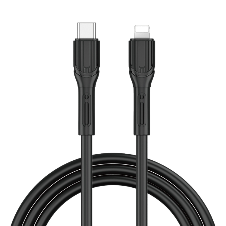 WIWU Armor Series Wi-C005 PD20W USB-C / Type-C to 8 Pin Fast Charging Data Cable, Length: 1m (Black) WIWU Armor Series Wi-C005 PD20W USB-C / Type-C to 8 Pin Fast Charging Data Cable, Length: 1m (Black)