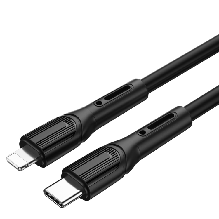 WIWU Armor Series Wi-C005 PD20W USB-C / Type-C to 8 Pin Fast Charging Data Cable, Length: 1m (Black) WIWU Armor Series Wi-C005 PD20W USB-C / Type-C to 8 Pin Fast Charging Data Cable, Length: 1m (Black)