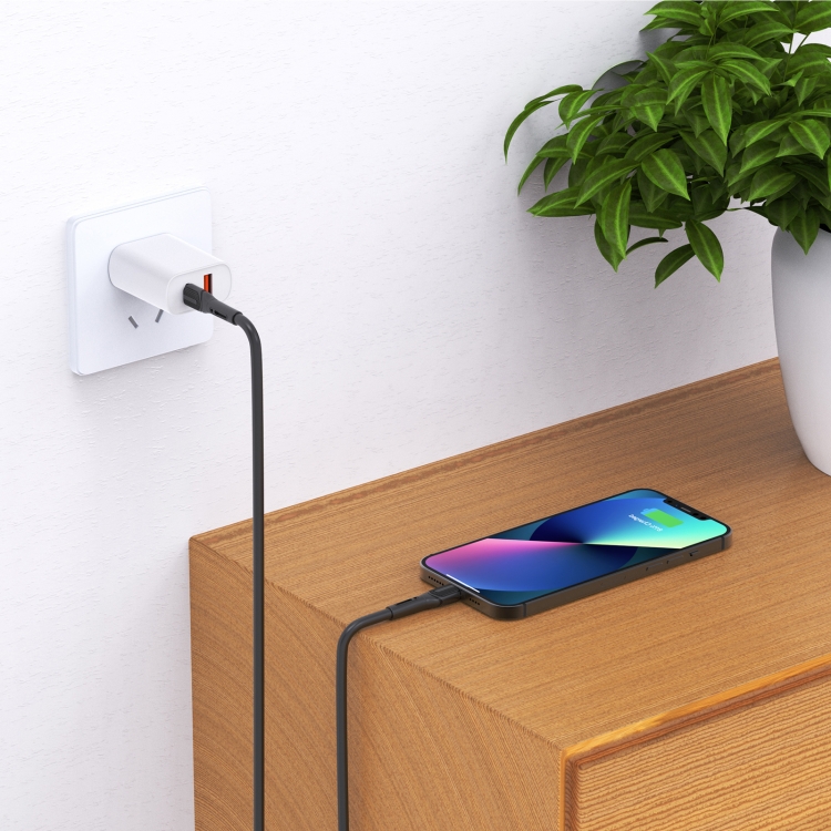 WIWU Armor Series Wi-C005 PD20W USB-C / Type-C to 8 Pin Fast Charging Data Cable, Length: 1m (Black) WIWU Armor Series Wi-C005 PD20W USB-C / Type-C to 8 Pin Fast Charging Data Cable, Length: 1m (Black)