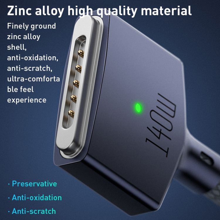 140W USB-C / Type-C to MagSafe 3 Nylon Braided Magnetic Charging Cable, Length: 2m (Blue) 140W USB-C / Type-C to MagSafe 3 Nylon Braided Magnetic Charging Cable, Length: 2m (Blue)