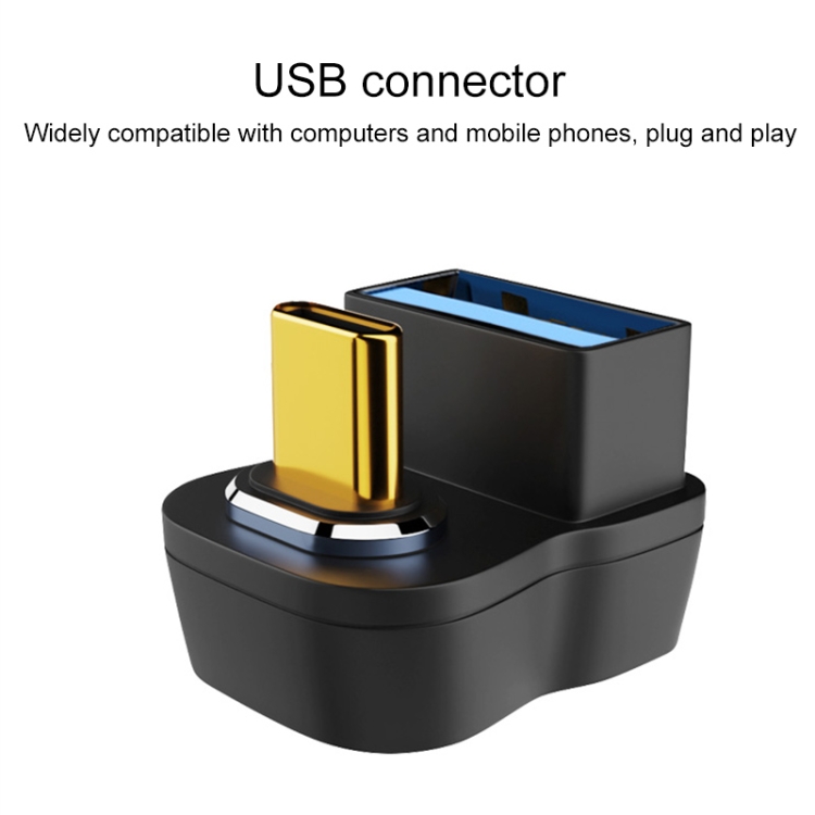 10 Gbps USB Female to Type-C Male Magnetic Magnetic Medium Elbow Charging Adapter 10 Gbps USB Female to Type-C Male Magnetic Magnetic Medium Elbow Charging Adapter