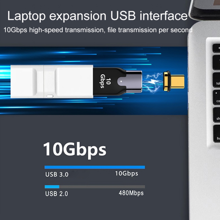 10 Gbps USB Female to Type-C Male Magnetic Magnetic Medium Elbow Charging Adapter 10 Gbps USB Female to Type-C Male Magnetic Magnetic Medium Elbow Charging Adapter
