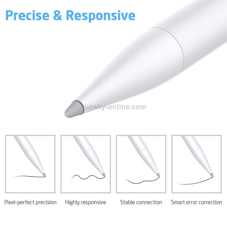 ESR Rechargeable 1.4mm Fine Point Smart Pencil Digital Stylus Pen for Touch Screens(White) ESR Rechargeable 1.4mm Fine Point Smart Pencil Digital Stylus Pen for Touch Screens(White)