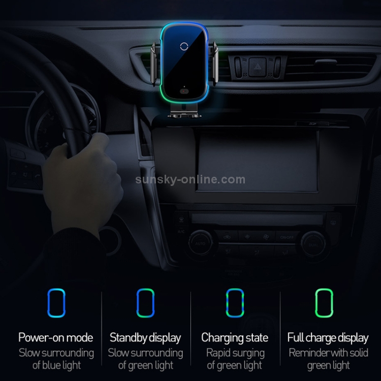 Baseus Light Electric Car Bracket Qi Standard Wireless Charger Baseus Light Electric Car Bracket Qi Standard Wireless Charger