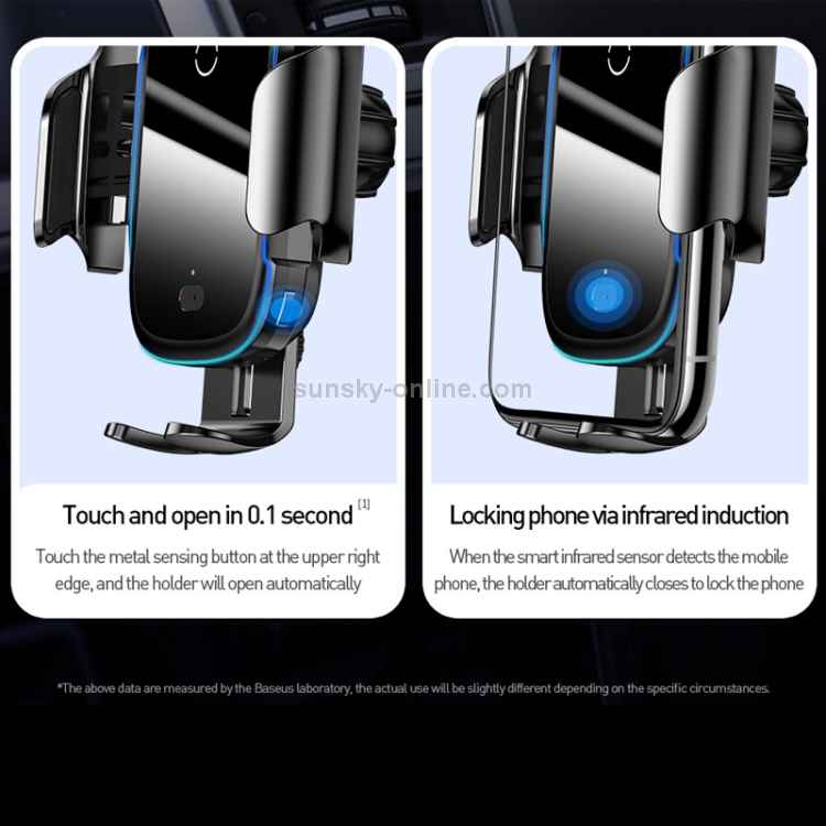 Baseus Light Electric Car Bracket Qi Standard Wireless Charger Baseus Light Electric Car Bracket Qi Standard Wireless Charger