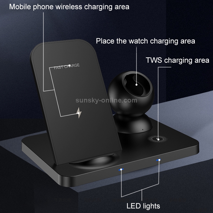 W57 3 In 1 Wireless Charger Holder Charging Station for iPhone / Apple Watch / AirPods W57 3 In 1 Wireless Charger Holder Charging Station for iPhone / Apple Watch / AirPods