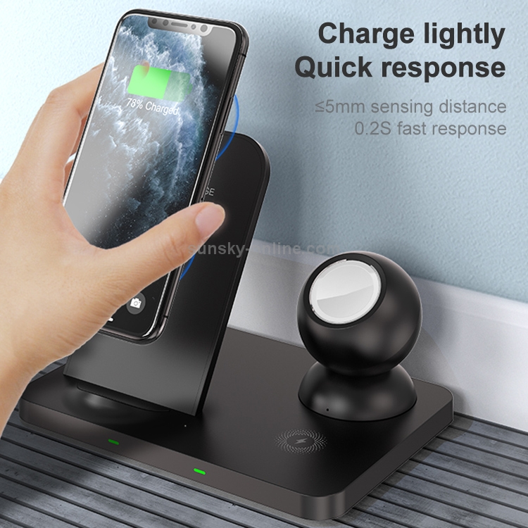 W57 3 In 1 Wireless Charger Holder Charging Station for iPhone / Apple Watch / AirPods W57 3 In 1 Wireless Charger Holder Charging Station for iPhone / Apple Watch / AirPods