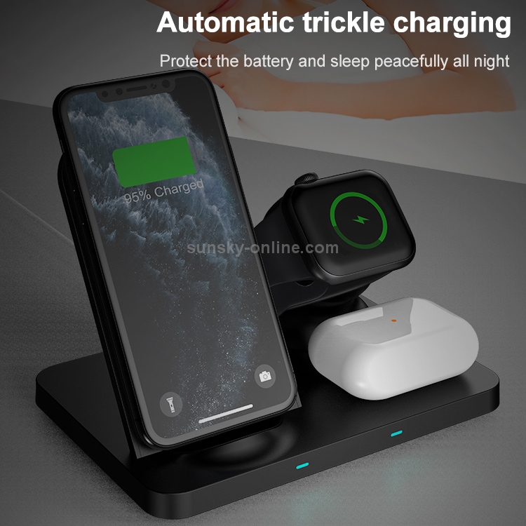 W57 3 In 1 Wireless Charger Holder Charging Station for iPhone / Apple Watch / AirPods W57 3 In 1 Wireless Charger Holder Charging Station for iPhone / Apple Watch / AirPods