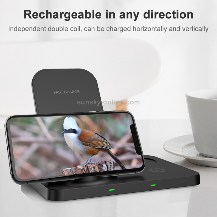 W57 3 In 1 Wireless Charger Holder Charging Station for iPhone / Apple Watch / AirPods W57 3 In 1 Wireless Charger Holder Charging Station for iPhone / Apple Watch / AirPods
