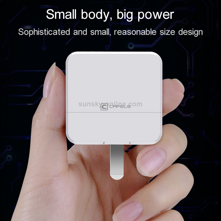 CAFELE 3.4A Max USB + USB-C/ Type-C Output Quick Charger, US Plug(White) CAFELE 3.4A Max USB + USB-C/ Type-C Output Quick Charger, US Plug(White)
