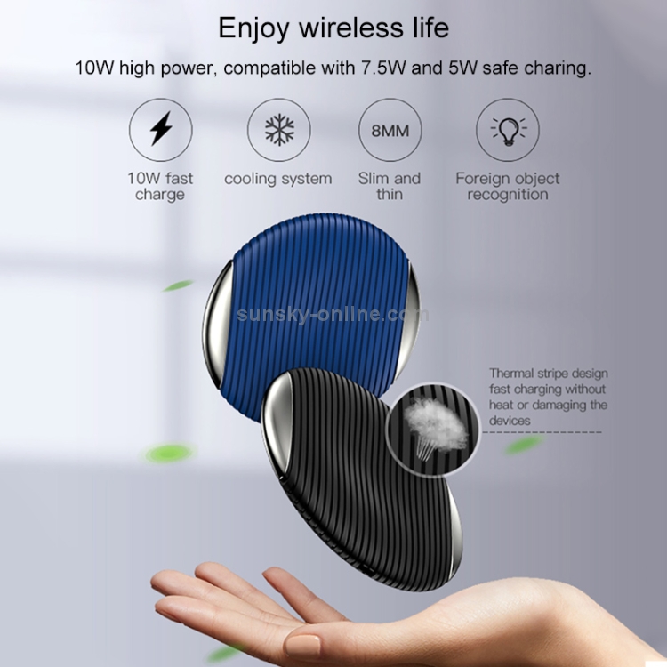 TOTUDESIGN CACW-018 Armor Series 10W Intelligent Foreign Object Detection Function Wireless Charger (Blue) TOTUDESIGN CACW-018 Armor Series 10W Intelligent Foreign Object Detection Function Wireless Charger (Blue)