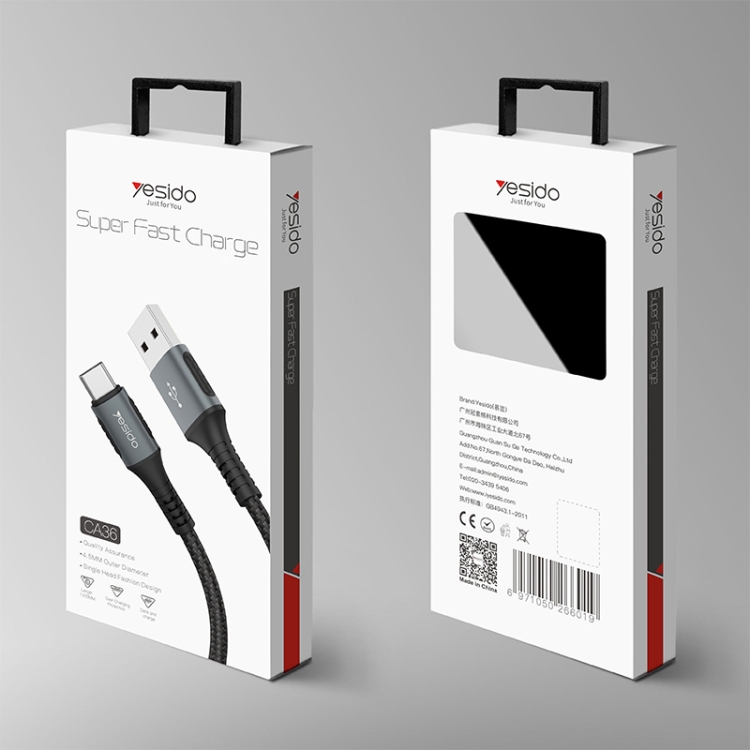 Yesido CA36 5A USB to 8 Pin Charging Cable, Length: 1.2m Yesido CA36 5A USB to 8 Pin Charging Cable, Length: 1.2m