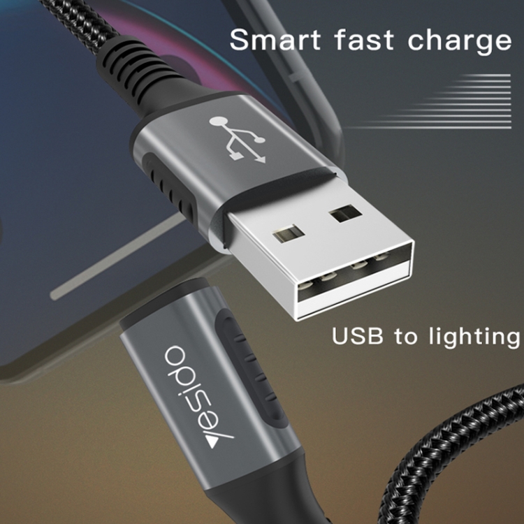 Yesido CA36 5A USB to 8 Pin Charging Cable, Length: 1.2m Yesido CA36 5A USB to 8 Pin Charging Cable, Length: 1.2m