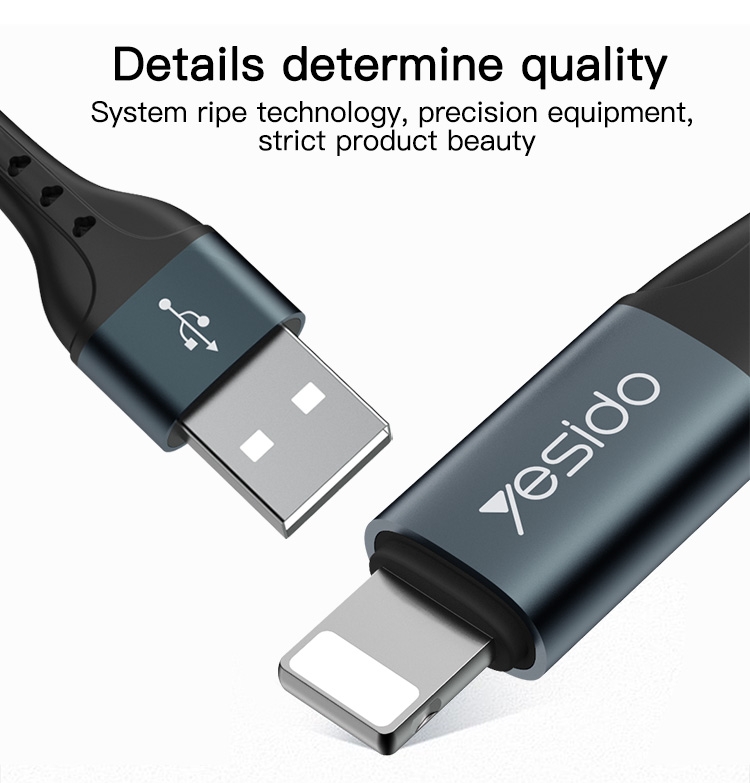 Yesido CA62 2.4A USB to 8 Pin Charging Cable, Length: 1.2m Yesido CA62 2.4A USB to 8 Pin Charging Cable, Length: 1.2m
