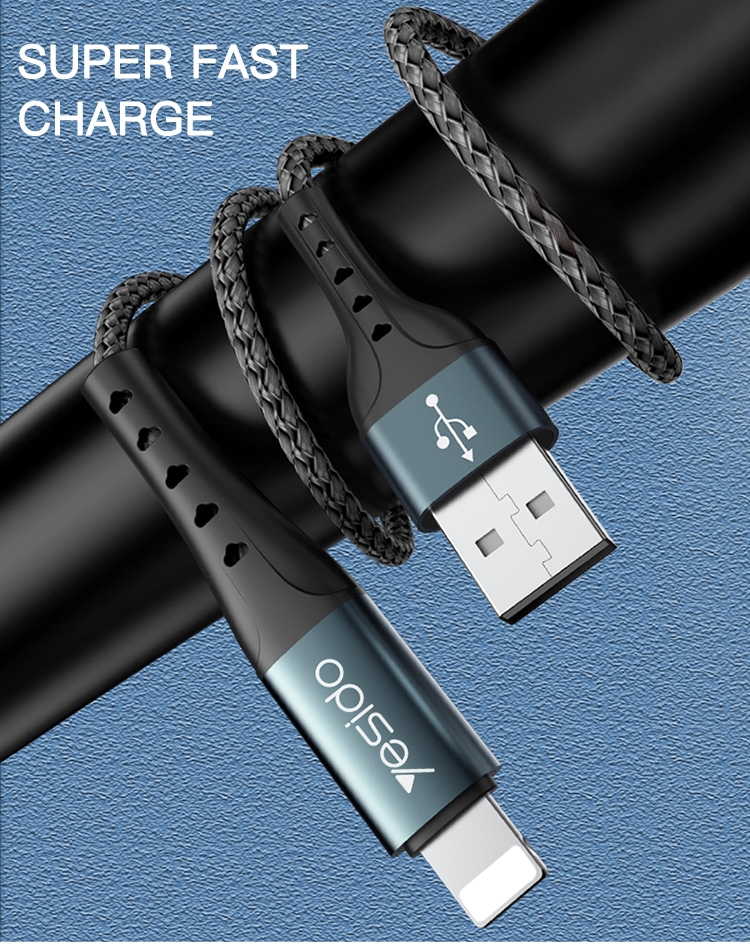 Yesido CA62 2.4A USB to 8 Pin Charging Cable, Length: 1.2m Yesido CA62 2.4A USB to 8 Pin Charging Cable, Length: 1.2m