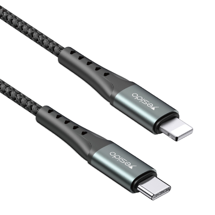 Yesido CA65 2.4A USB-C / Type-C to 8 Pin Charging Cable, Length: 2m Yesido CA65 2.4A USB-C / Type-C to 8 Pin Charging Cable, Length: 2m