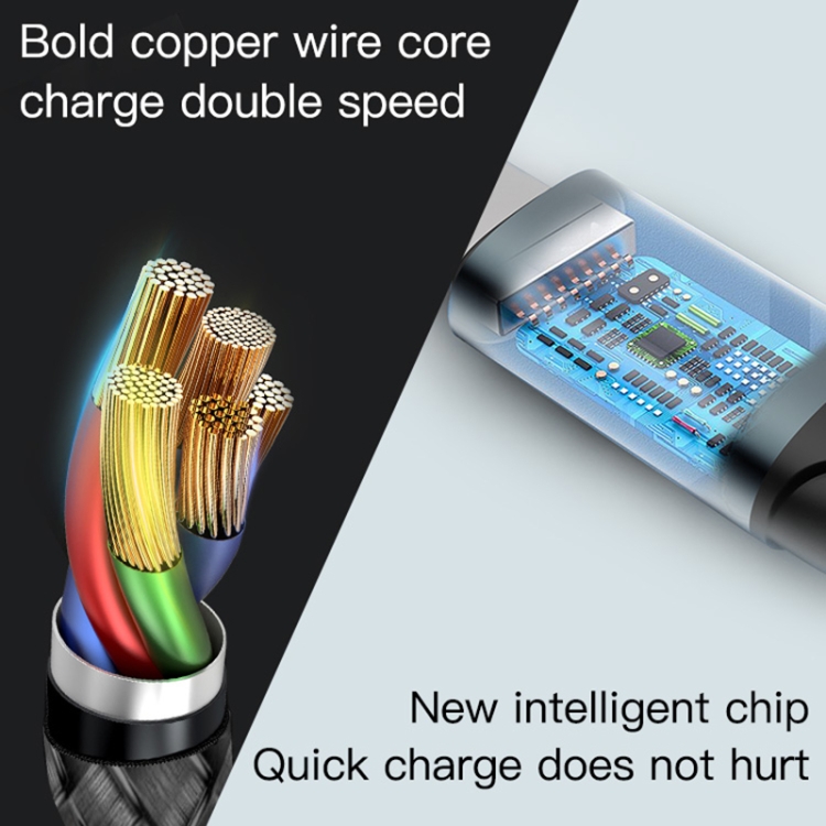 Yesido CA65 2.4A USB-C / Type-C to 8 Pin Charging Cable, Length: 2m Yesido CA65 2.4A USB-C / Type-C to 8 Pin Charging Cable, Length: 2m