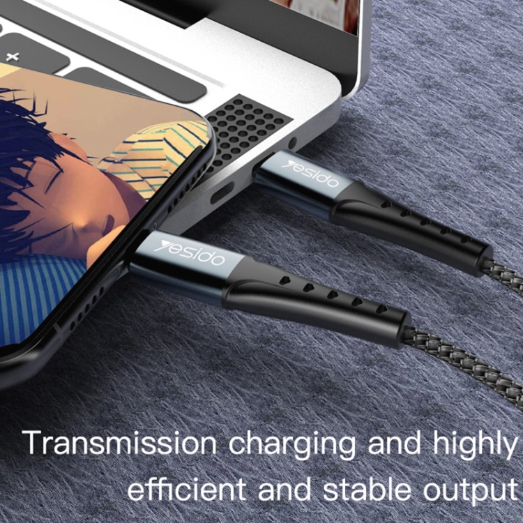 Yesido CA65 2.4A USB-C / Type-C to 8 Pin Charging Cable, Length: 2m Yesido CA65 2.4A USB-C / Type-C to 8 Pin Charging Cable, Length: 2m