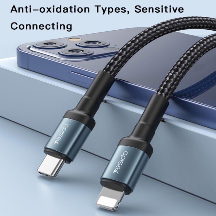 Yesido CA76 20W USB-C / Type-C to 8 Pin Charging Cable, Length: 1.2m Yesido CA76 20W USB-C / Type-C to 8 Pin Charging Cable, Length: 1.2m
