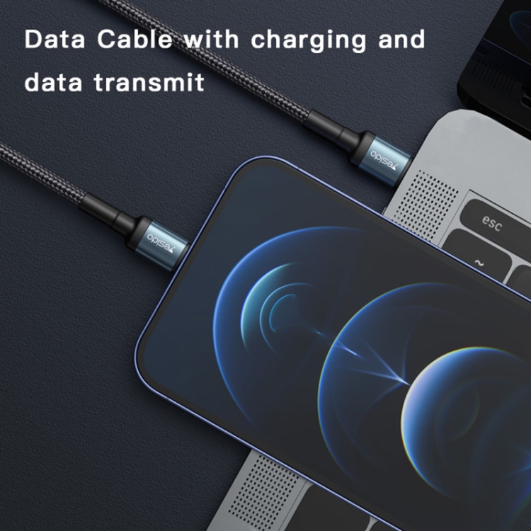 Yesido CA76 20W USB-C / Type-C to 8 Pin Charging Cable, Length: 1.2m Yesido CA76 20W USB-C / Type-C to 8 Pin Charging Cable, Length: 1.2m
