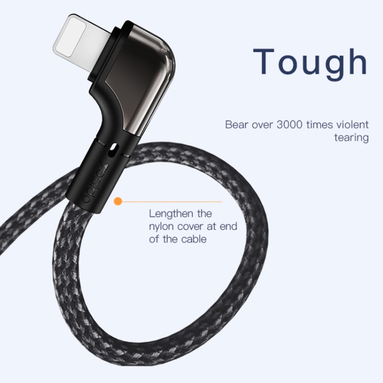 Yesido CA81 2.4A Elbow USB to 8 Pin Charging Cable, Length: 2m Yesido CA81 2.4A Elbow USB to 8 Pin Charging Cable, Length: 2m