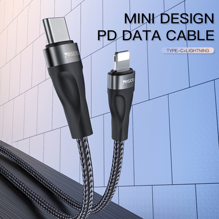 Yesido CA82 2.4A USB-C / Type-C to 8 Pin Charging Cable, Length: 30cm - 1