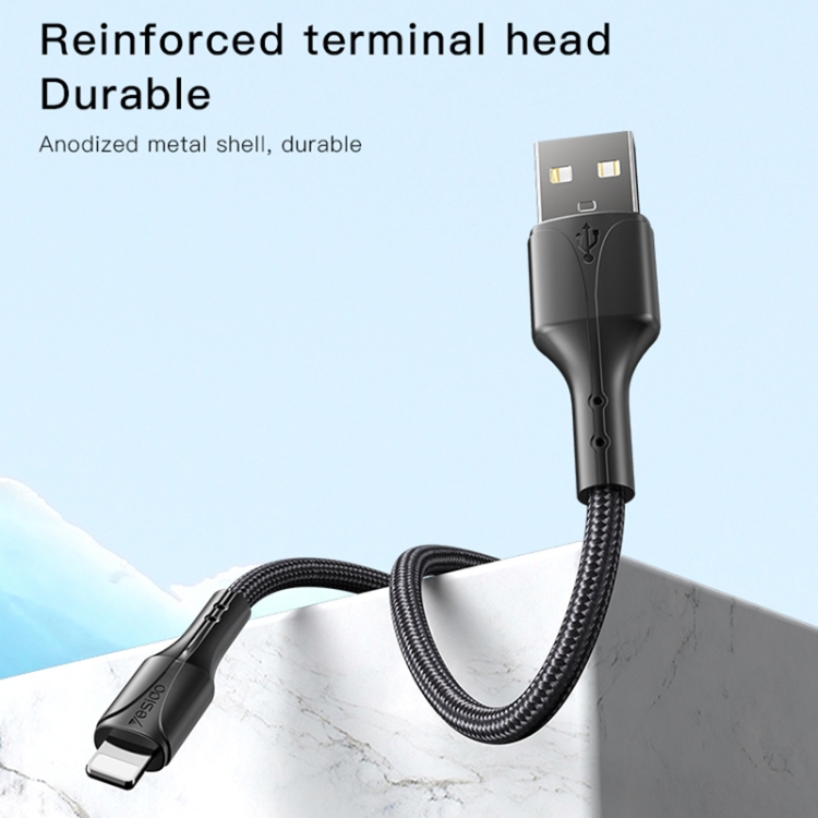 Yesido CA97 2.4A USB to 8 Pin Charging Cable with Indicator Light, Length: 1.2m - 2