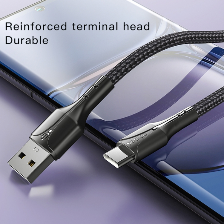 Yesido CA97 2.4A USB to USB-C / Type-C Charging Cable with Indicator Light, Length: 1.2m - 2