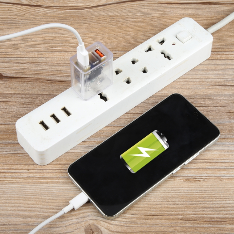 64-22 2A Dual USB Transparent Charger, specification: US Plug 64-22 2A Dual USB Transparent Charger, specification: US Plug
