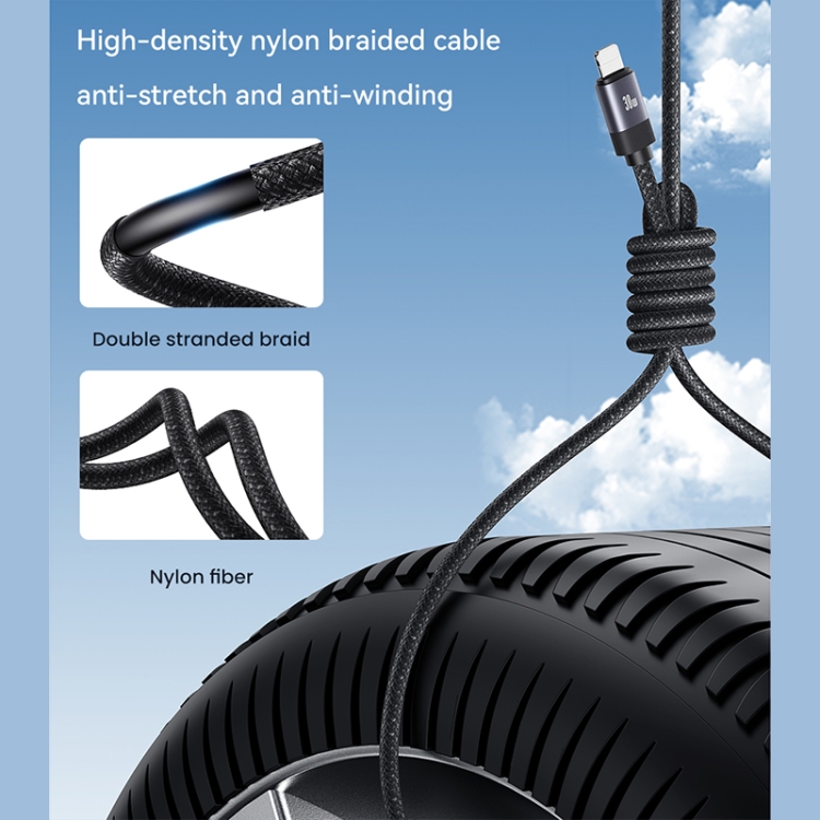 USAMS US-SJ705 Type-C to 8 Pin 30W Fast Charge Magnetic Data Cable, Length: 1m (Silver) USAMS US-SJ705 Type-C to 8 Pin 30W Fast Charge Magnetic Data Cable, Length: 1m (Silver)