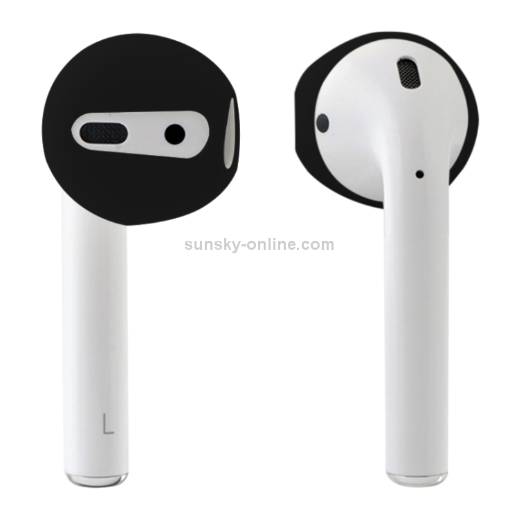 1 Pair Wireless Bluetooth Earphone Silicone Ear Caps Earpads for Apple AirPods(Black) 1 Pair Wireless Bluetooth Earphone Silicone Ear Caps Earpads for Apple AirPods(Black)